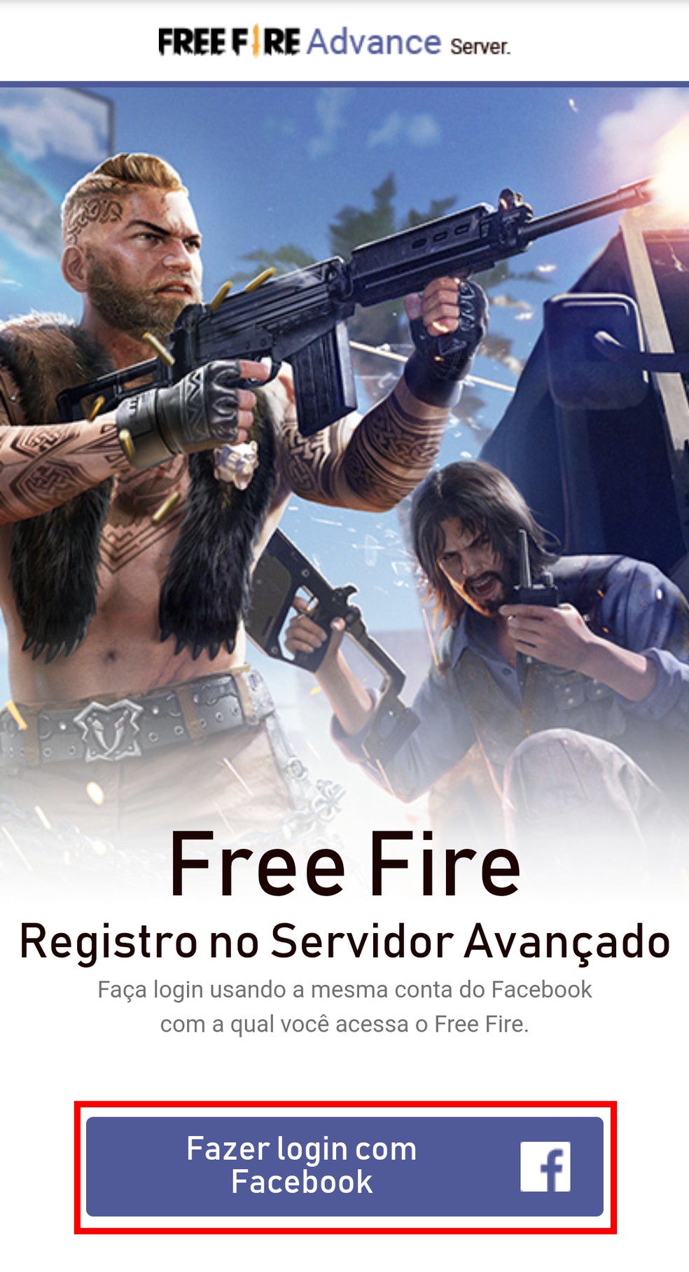 Free Fire: como baixar APK do Servidor Avançado de maio, free fire