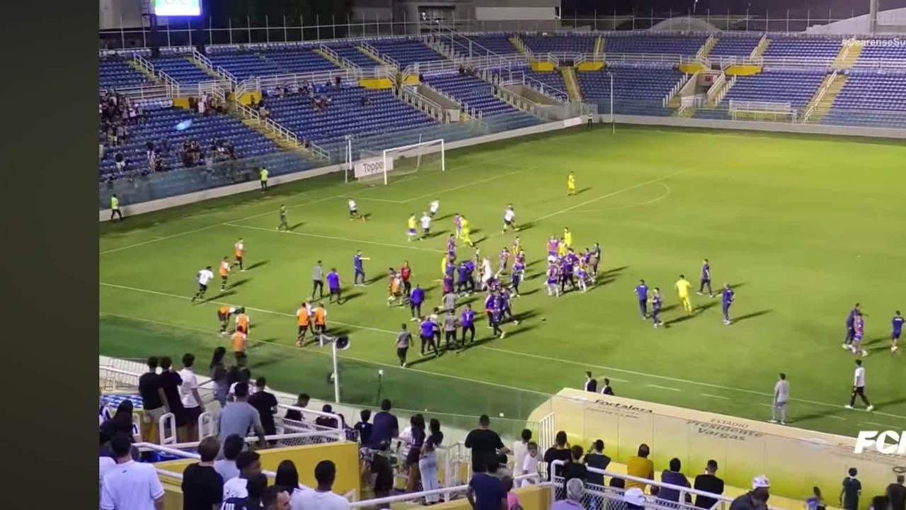 Final entre Ceará e Fortaleza tem briga generalizada no Sub-20; veja vídeo