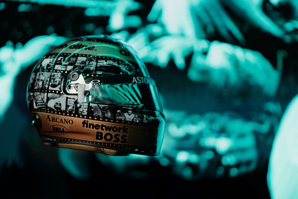 Fernando Alonso celebra 400 GPs na F1 com capacete especial | Ge