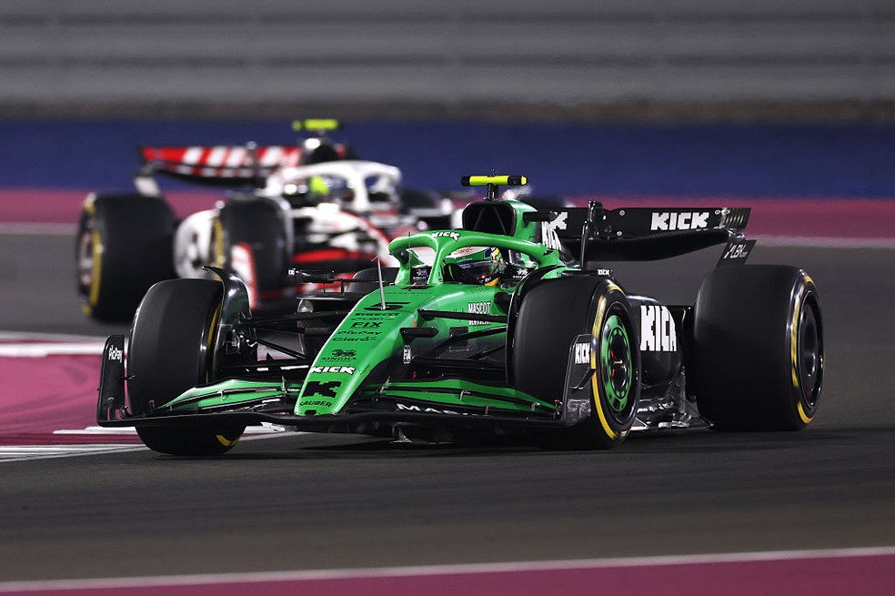 Gabriel Bortoleto ficou em 11º na corrida sprint do GP do Catar da F1 2025 — Foto: Lars Baron/LAT Images