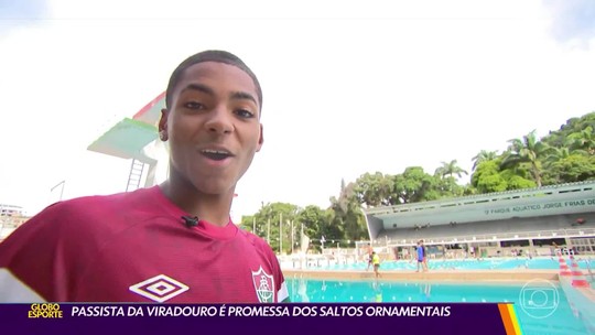 Passista da Viradouro é promessa dos saltos ornamentais - Programa: Globo Esporte RJ 