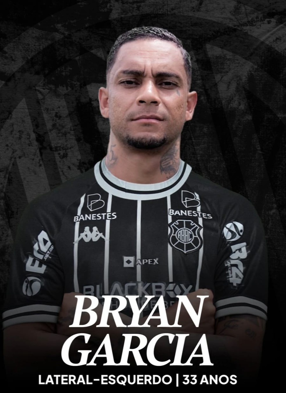Bryan Garcia, ex-Cruzeiro, é o novo reforço do Rio Branco-ES para Série D — Foto: Rio Branco SAF