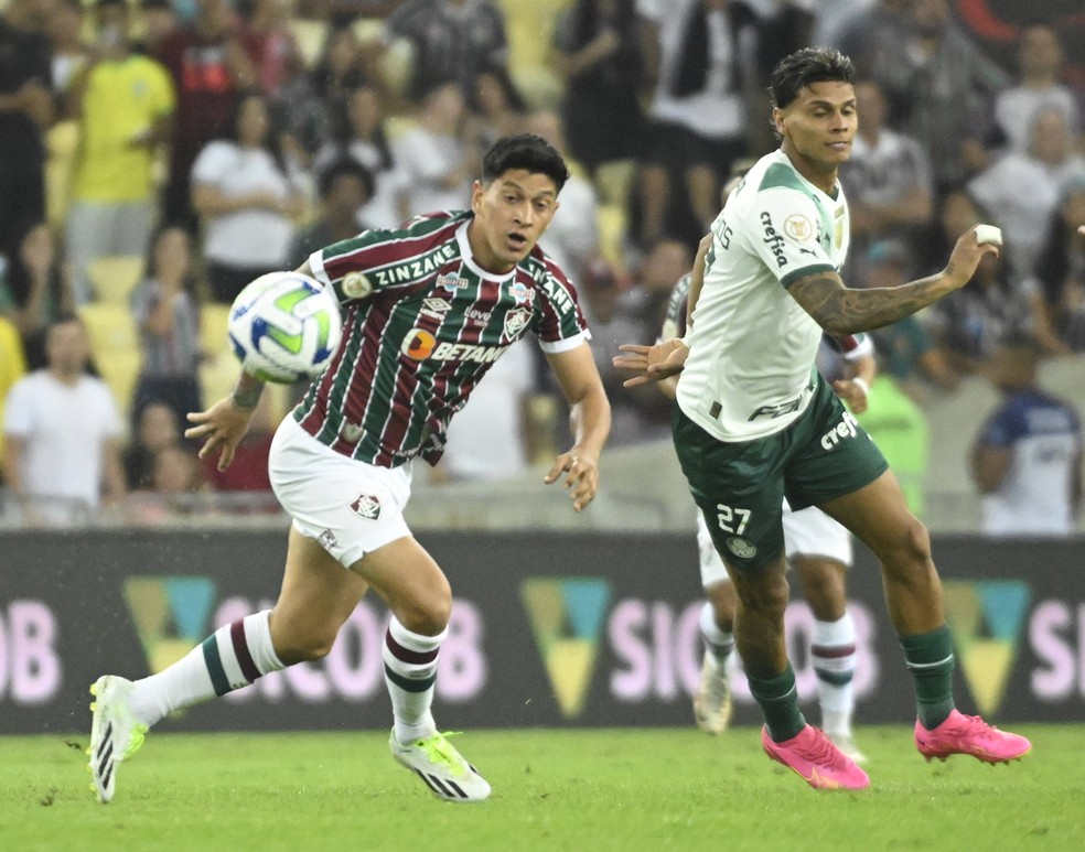 Fluminense x Palmeiras: Cano e Richard R&iacute;os &mdash; Foto: Andr&eacute; Dur&atilde;o