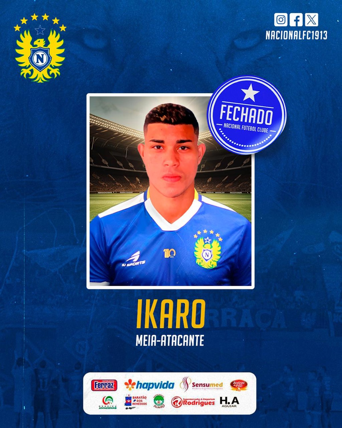 Com passagem no futebol português, meia Ikaro é o novo reforço do