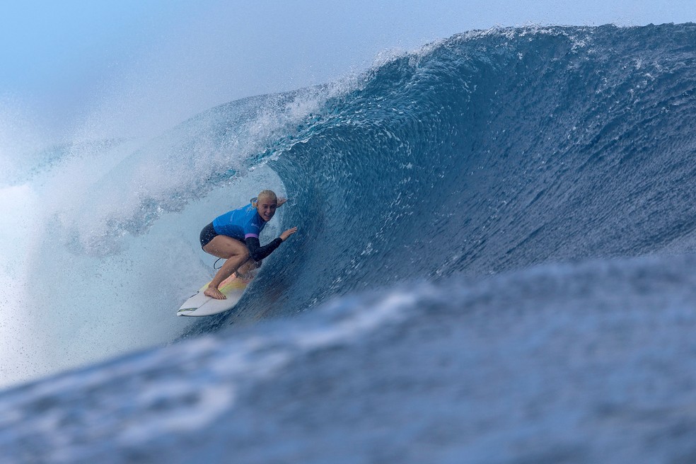 Tatiana Weston-Webb se classificou contra a número 1 do mundo — Foto: Ed Sloane/Pool via REUTERS