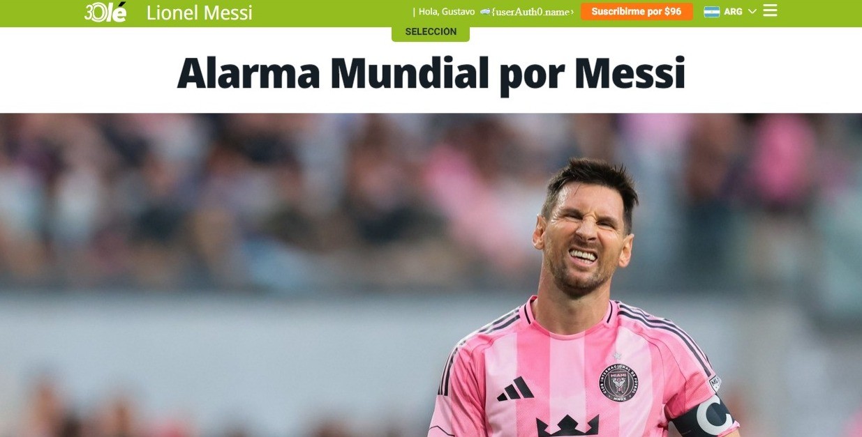 Messi vai passar por exames após deixar jogo do Inter Miami com dores e preocupa a Argentina