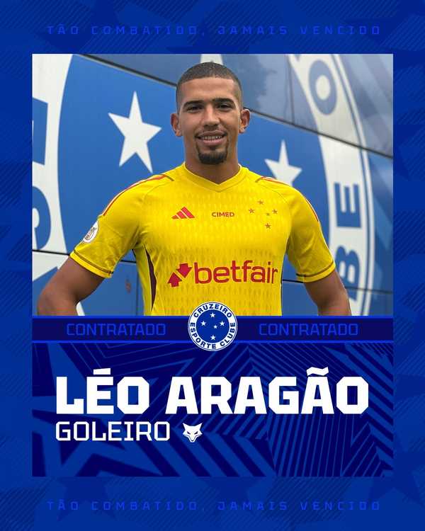 Cruzeiro anuncia a contratação do goleiro Léo Aragão, ex-Bragantino