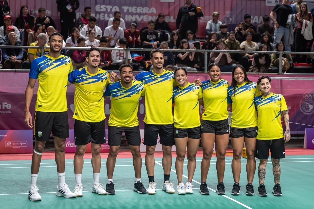 Brasil domina o badminton e conquista cinco ouros nos Jogos Sul-Americanos de Santa Fé