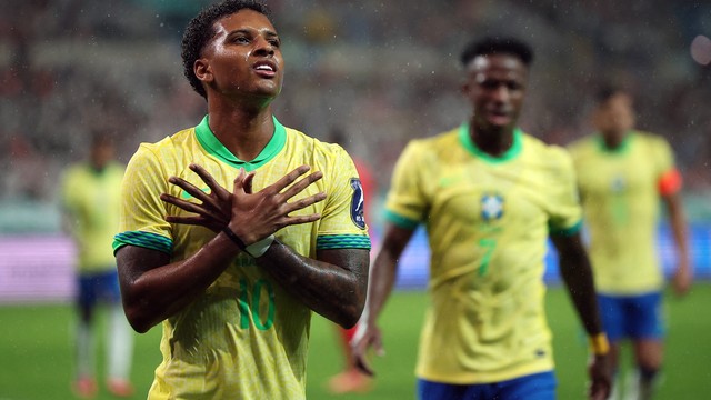 Rodrygo faz o segundo dele pela Seleção contra Coreia