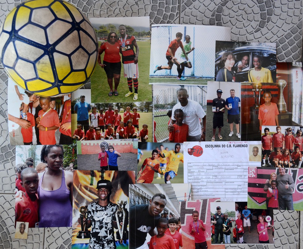 Fotos de Vinicius Junior na escolinha do Flamengo em São Gonçalo — Foto: André Durão
