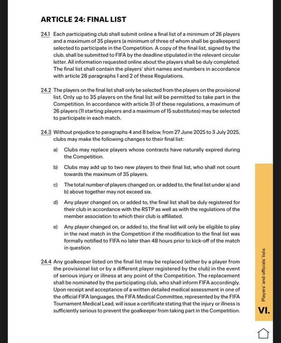 Regulamento do Mundial de Clubes � Foto: Reprodu��o