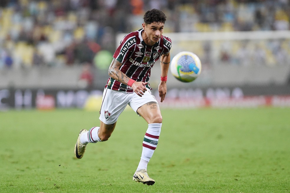 Diogo Barbosa avança em campo em Fluminense x Juventude — Foto: Reprodução
