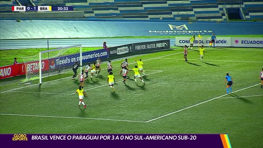 Brasil vence Paraguai por 3 x 0 no Sul-Americano sub-20 - Programa: Globo Esporte RJ 