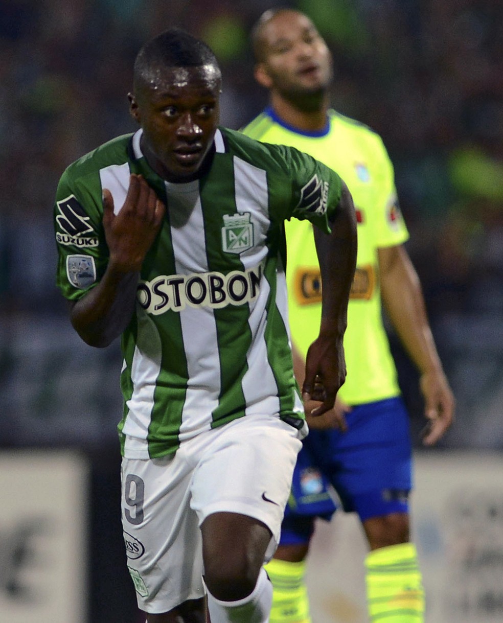 Marlos Moreno surgiu no Atl&eacute;tico Nacional da Col&ocirc;mbia &mdash; Foto: Raul Arboleda/AFP