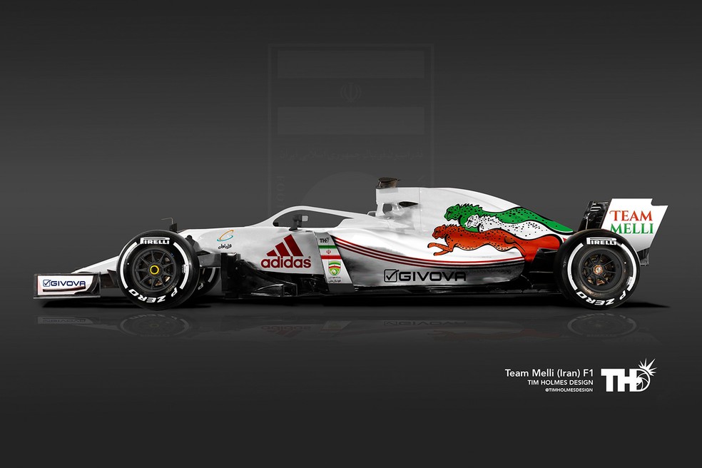Copa do Mundo de F1 designer aplica cores das sele es em carros