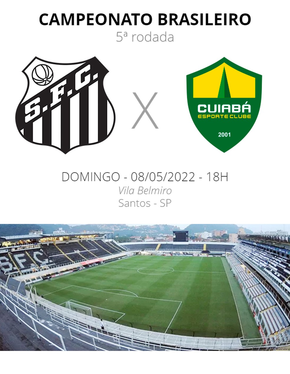 Santos x Cuiabá: onde assistir ao vivo ao jogo do Brasileirão