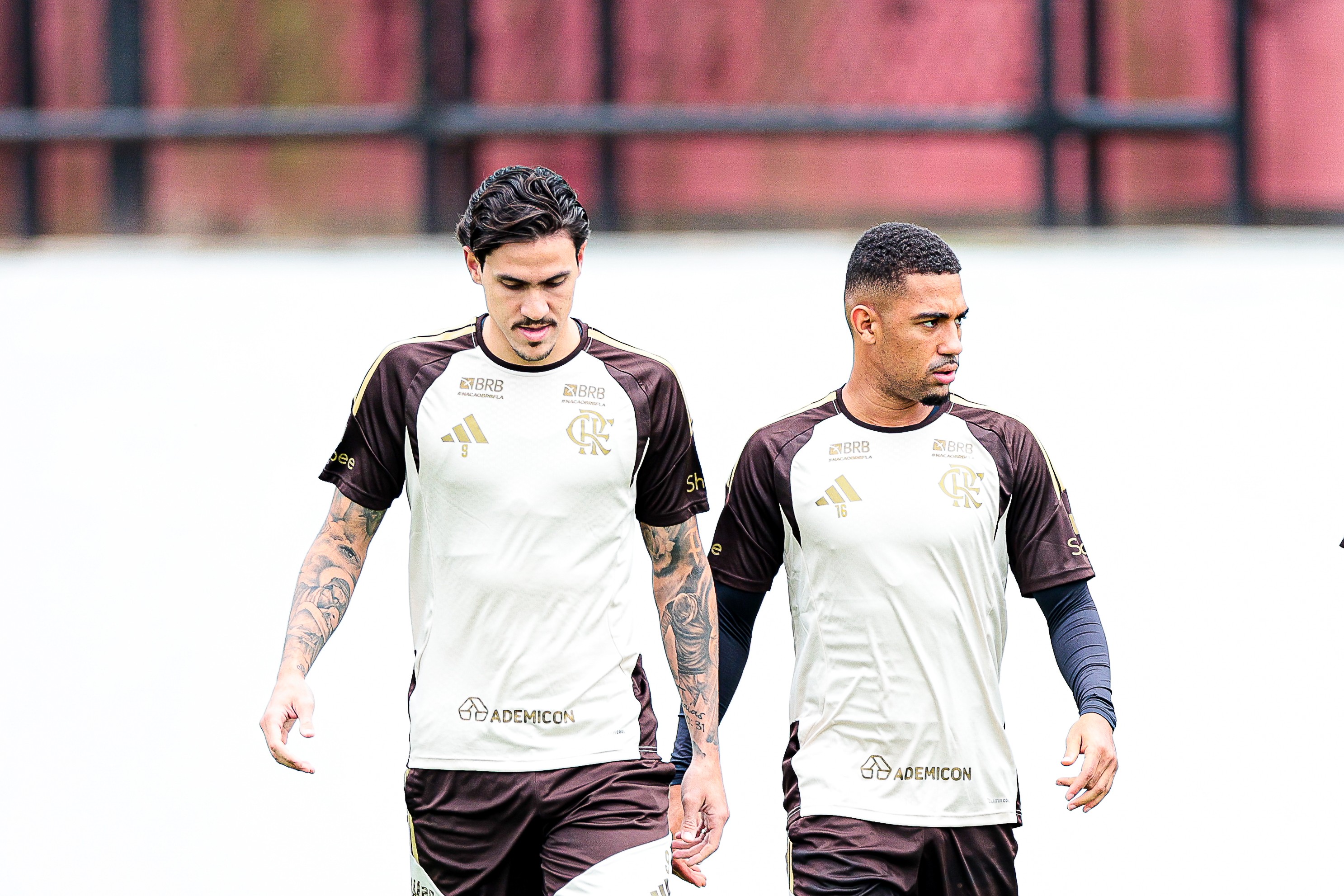 Pedro e Lino se reapresentam ao Flamengo e voltam a treinar após jogos da Seleção