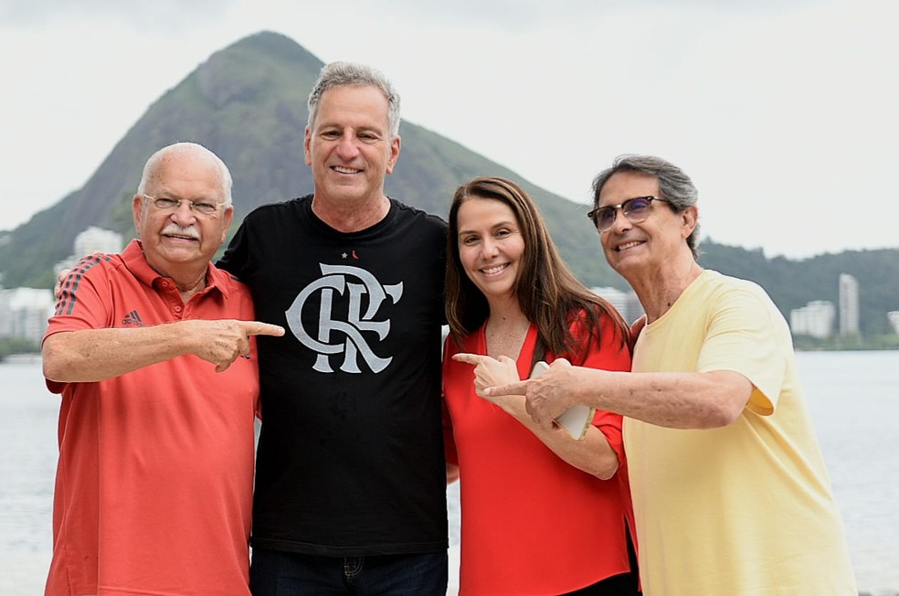 Delair Dumbrock, Rodolfo Landim, Patrícia Amorim e Hélio Ferraz — Foto: Arquivo Pessoal