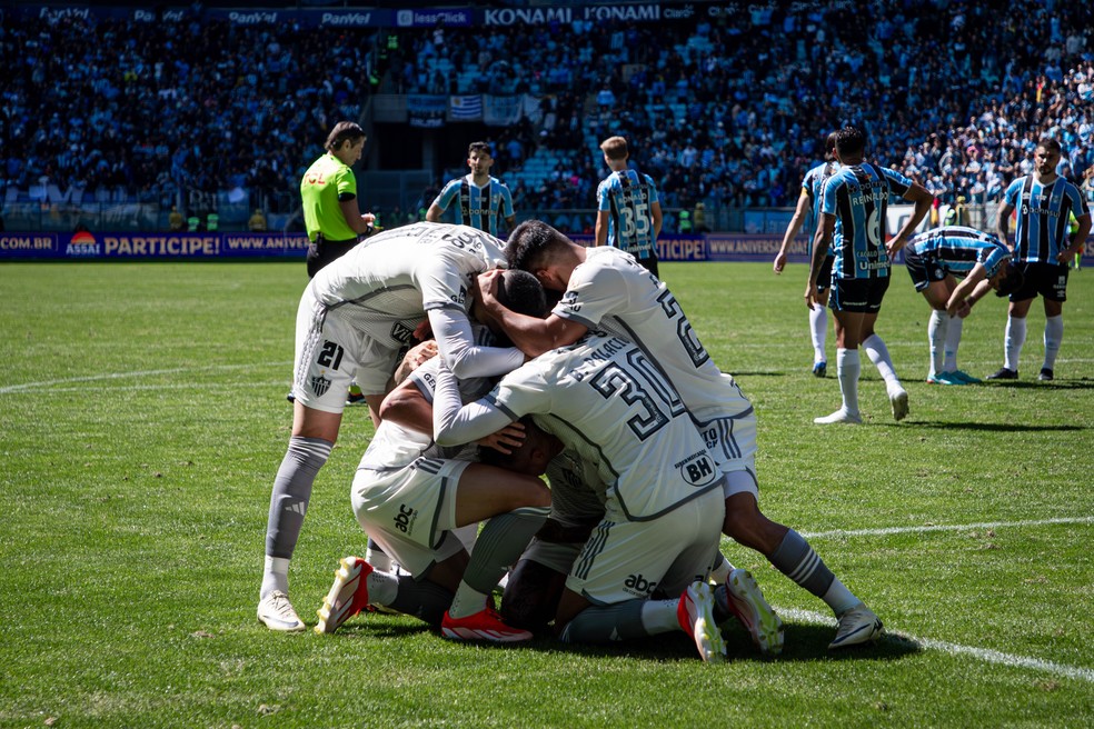 Galo vence de virada o Grêmio, na Arena MRV — Foto: Pedro Souza / Atlético