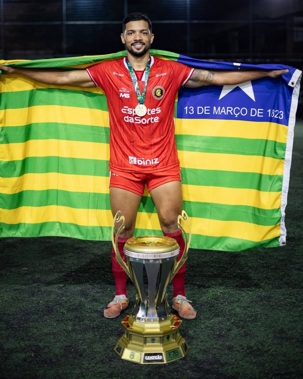 Janff, campeão da Copa do Brasil de fut7 pelo Resenha FC — Foto: Weslley Douglas