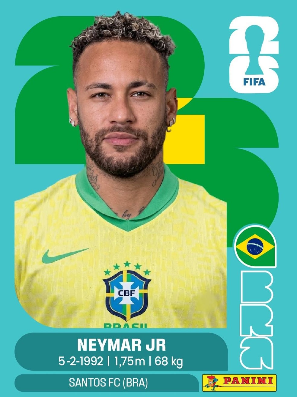 Pegatina de Neymar — Foto: Reproducción