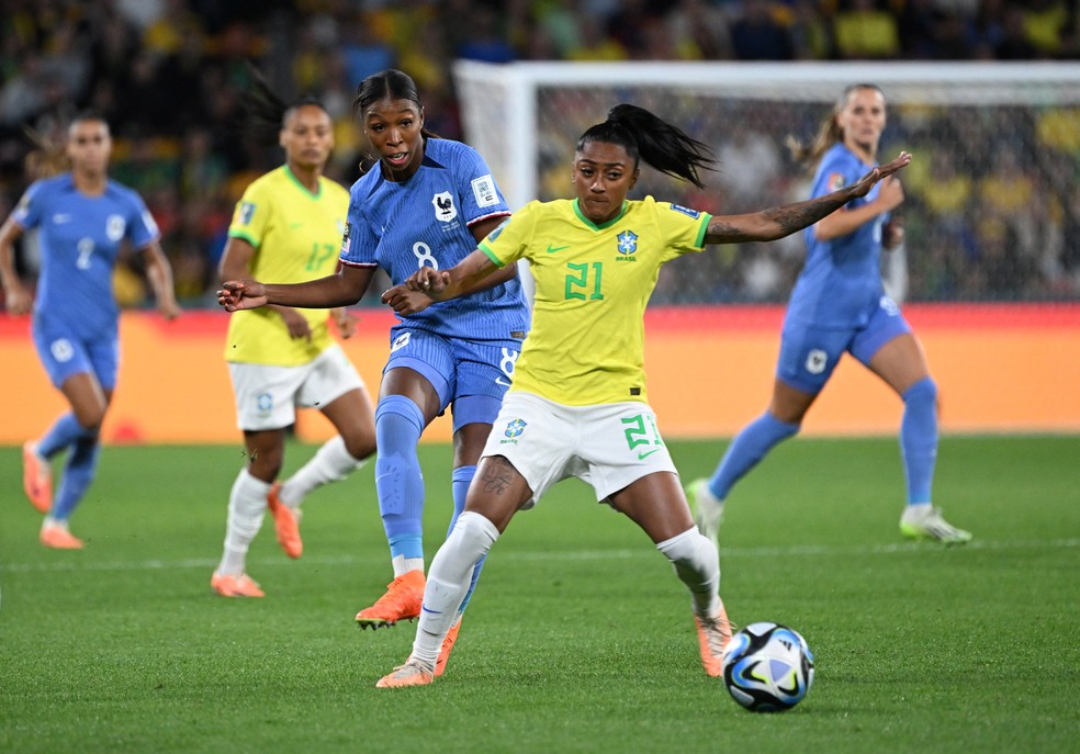 França x Brasil pela segunda rodada da fase de grupos da Copa do Mundo feminina de 2023 — Foto: REUTERS/Dan Peled