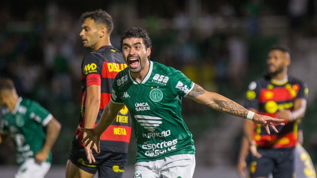 Bruno Mendes comemora gol, Guarani x Sport