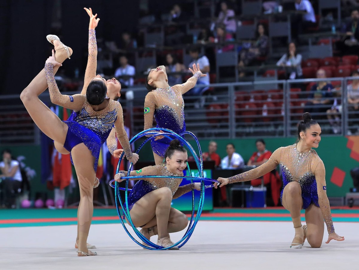 Brasil fica em quarto lugar na final dos cinco arcos no Mundial de Ginástica  Rítmica