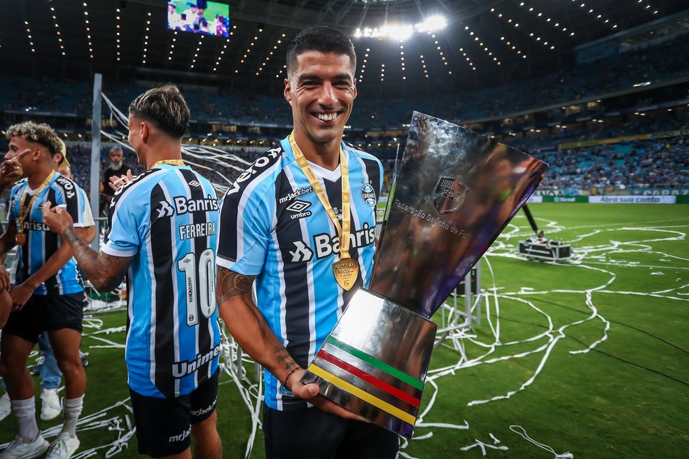 Última vez que o Grêmio conquistou a Recopa Gaúcha foi em 2023, contra o São Luiz, na estreia de Luis Suárez