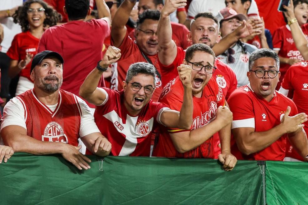 Torcida do América-RN, Arena das Dunas, América-RN x Juazeirense — Foto: Alexandre Lago