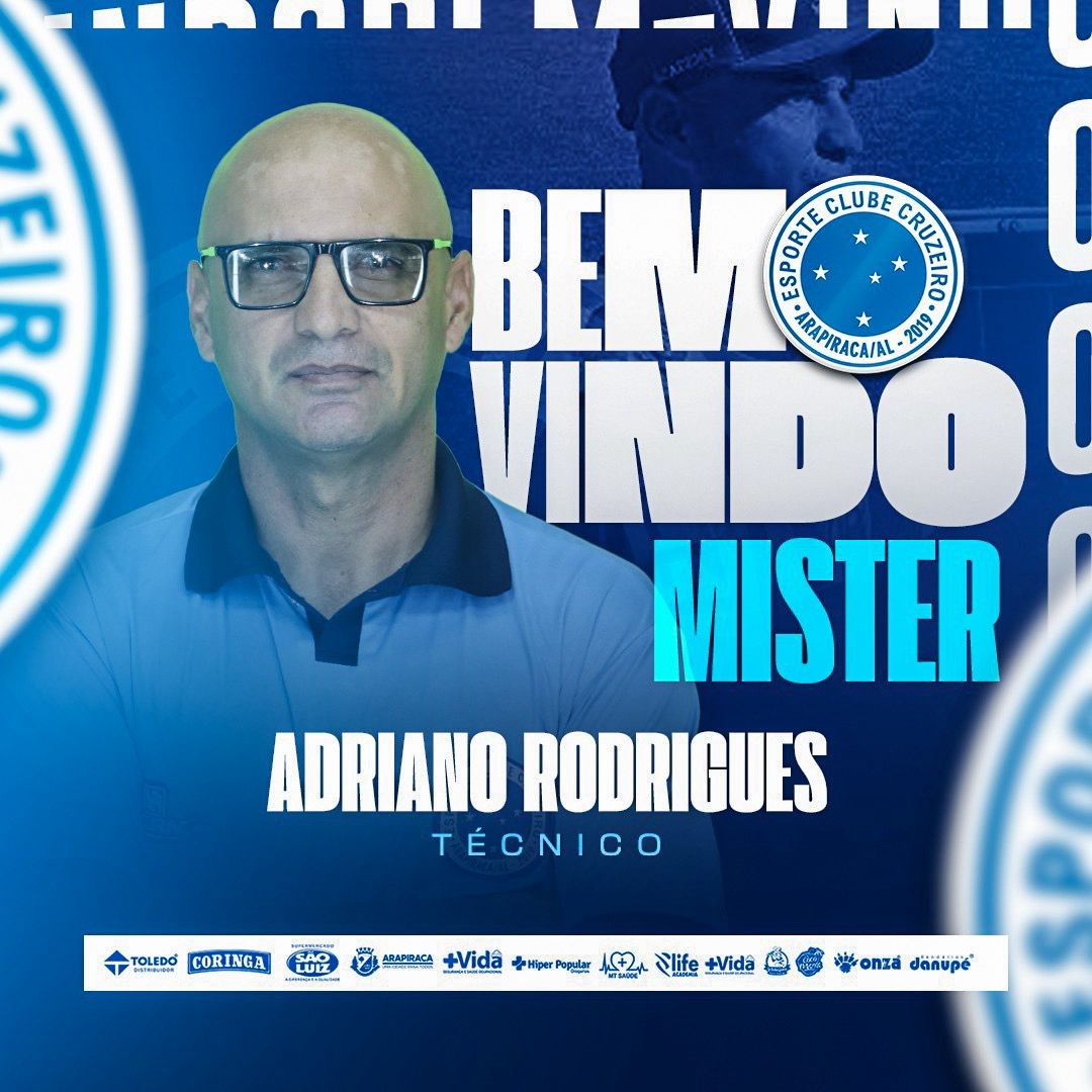 Cruzeiro-AL anuncia volta do técnico Adriano Rodrigues | Ge