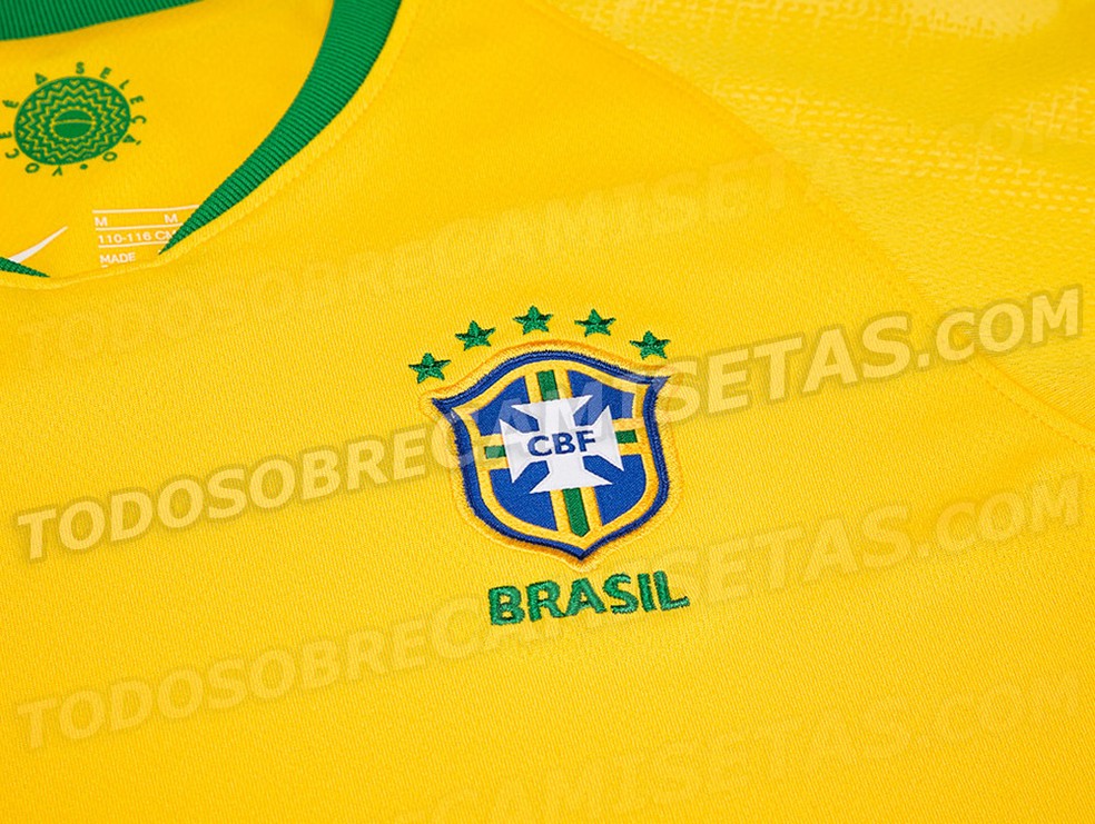 Site vaza supostas camisas do Brasil para a Copa do Mundo