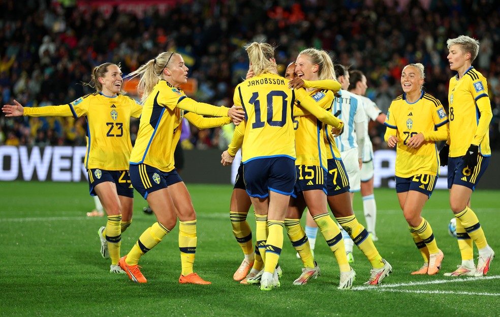 Suécia avança às oitavas de final da Copa do Mundo Feminina com 100% de aproveitamento — Foto: Getty Images