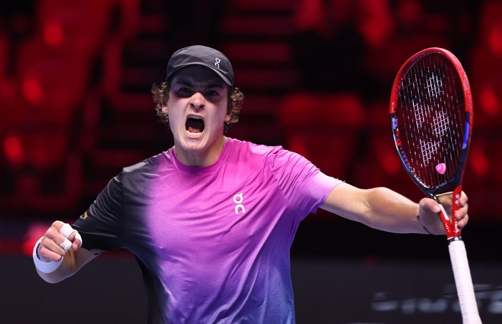 João Fonseca no Next Gen Finals — Foto: Francois Nel/Getty Images