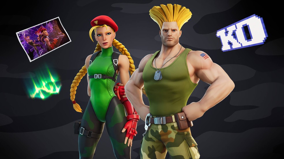 Fortnite x Street Fighter: Cammy e Guile são novas skins
