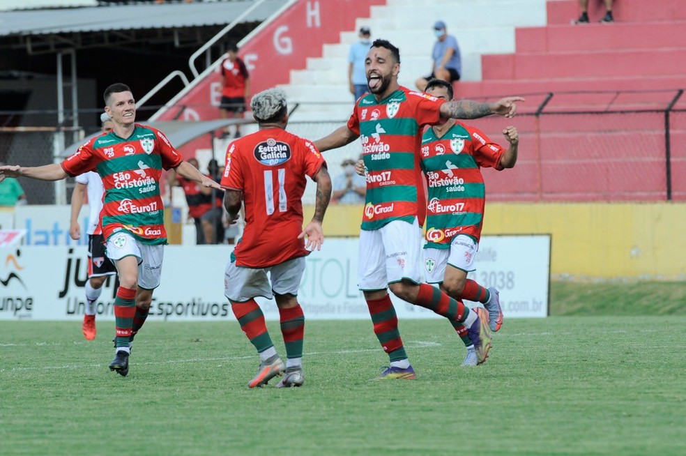 Caio Mancha quando estava na Portuguesa — Foto: Dorival Rosa / Portuguesa