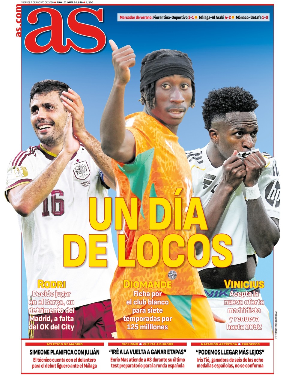 “Sim” de Rodri ao Barcelona agita imprensa espanhola — Foto: Reprodução