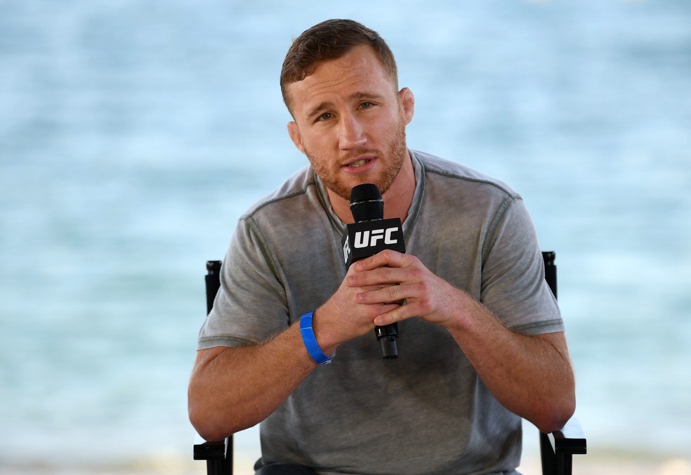 Justin Gaethje coletiva UFC 254 Ilha da Luta — Foto: Getty Images