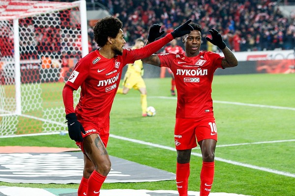Luiz Adriano mantém boa fase e marca em vitória do Spartak Moscou