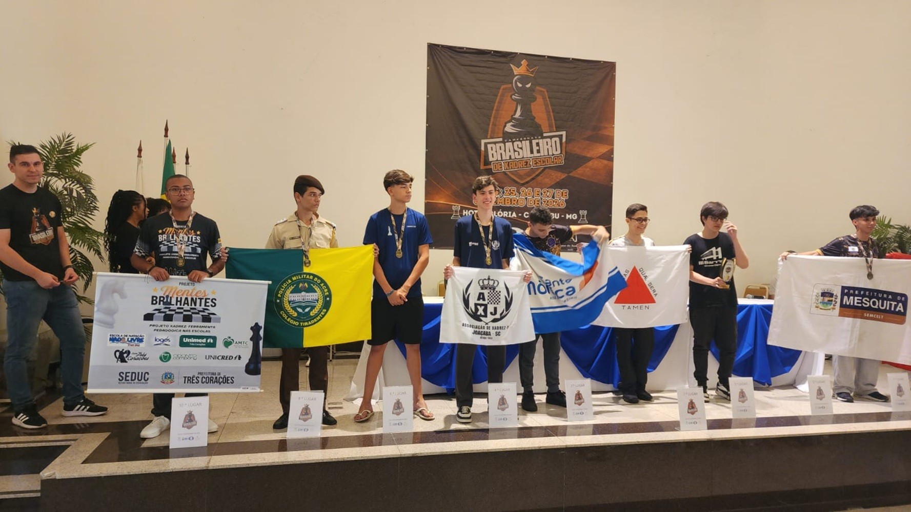 Enxadrista do Acre alcança pódio no Campeonato Brasileiro Escolar, no interior de Minas Gerais