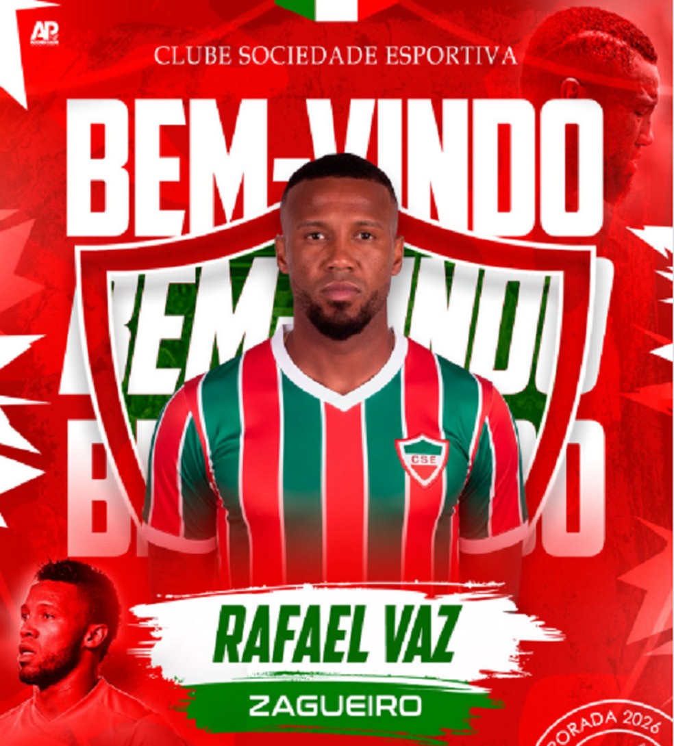 Rafael Vaz, novo zagueiro do CSE — Foto: ASCOM CSE