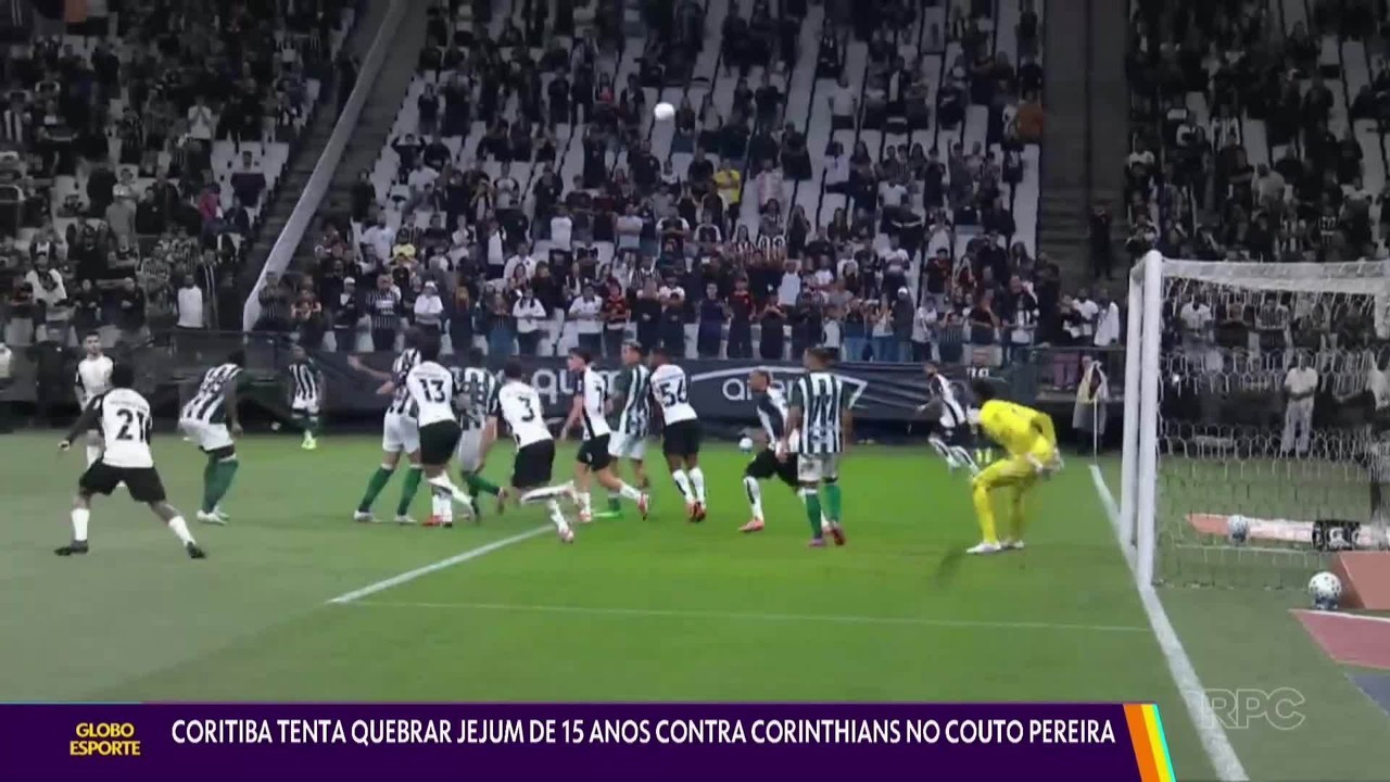 Coritiba x Corinthians tem tabu de quase 15 anos no Couto Pereira