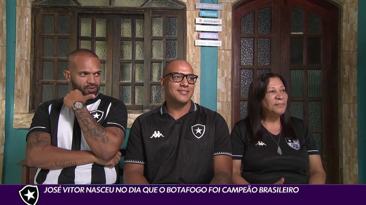 José Vitor nasceu no dia que o Botafogo foi campeão Brasileiro