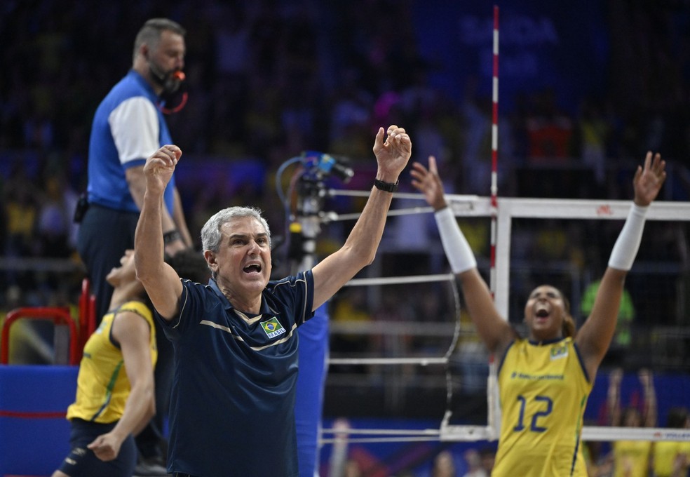 Alemanha x Brasil Liga das Nações VNL Zé Roberto — Foto: André Durão