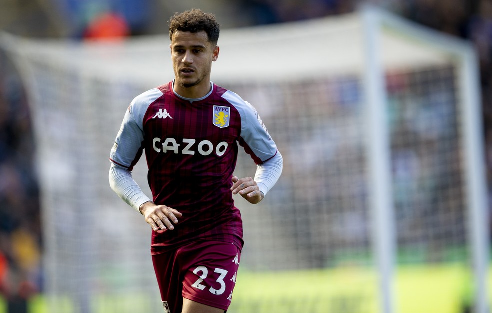 Philippe Coutinho, em ação pelo Aston Villa — Foto: Neville Williams/Aston Villa FC via Getty Images