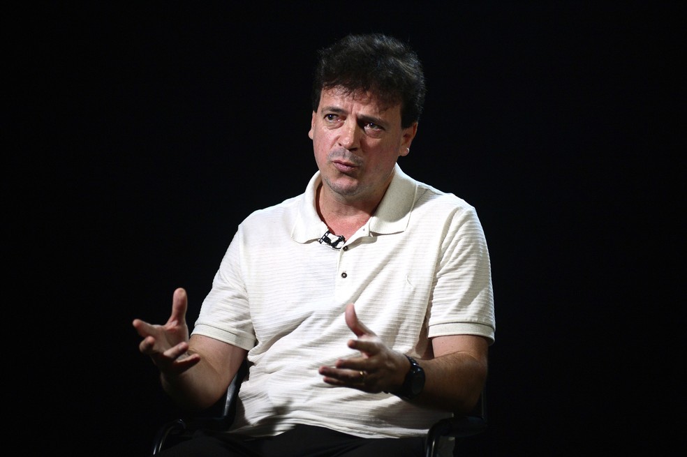 Fernando Diniz em entrevista ao Abre Aspas — Foto: Marcos Ribolli