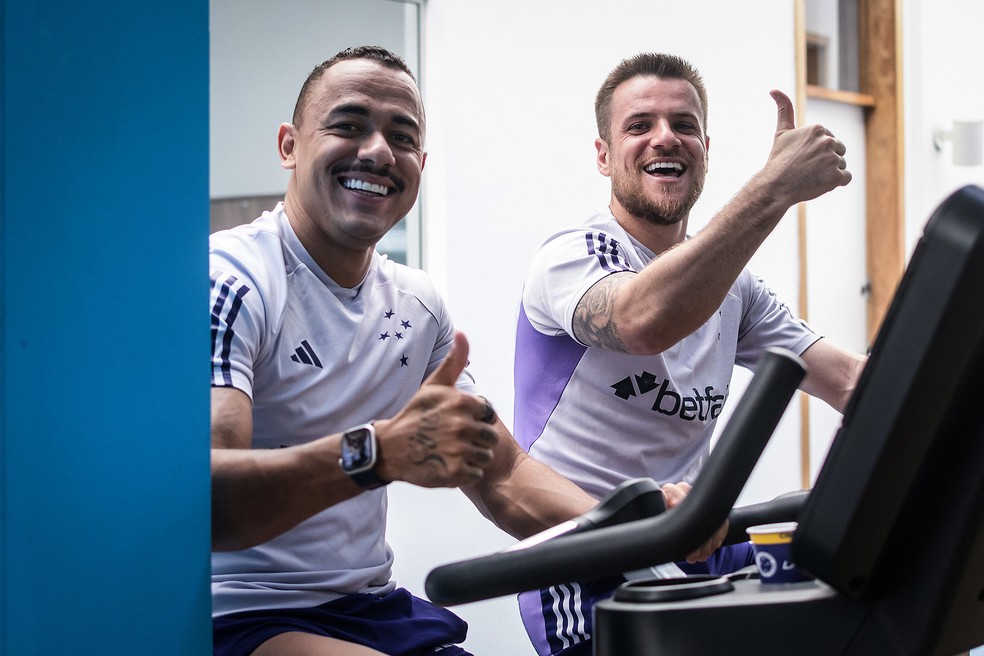 Rafael Papagaio e Ramiro no Cruzeiro — Foto: Gustavo Aleixo/Cruzeiro