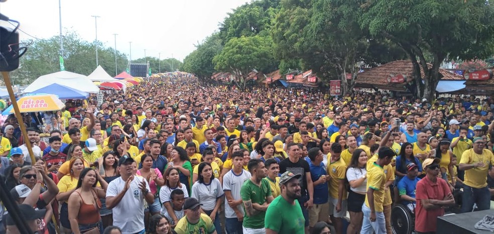 Telão em Macapá na Copa do Mundo de 2022 — Foto: Arquivo ge
