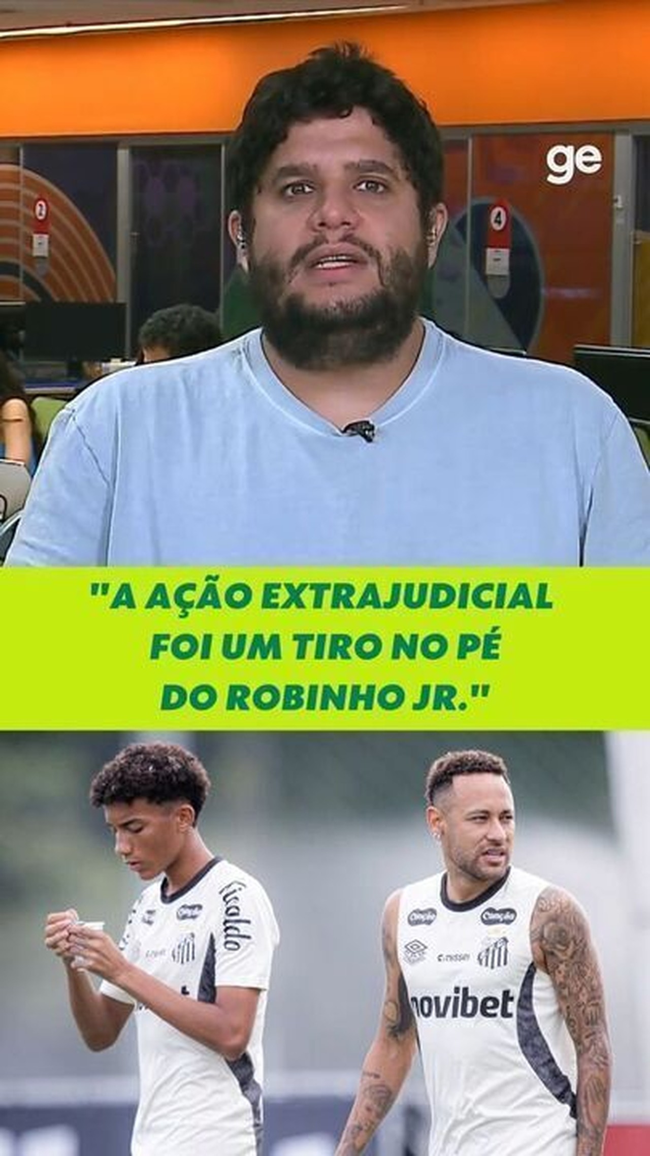 Neymar abraça Robinho Jr. após gol, mas crise interna no Santos se aprofunda com acusação de agressão