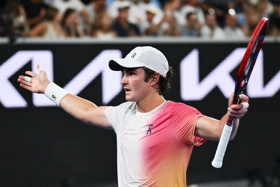 João Fonseca vence Rublev no Australian Open — Foto: Hannah Peters/Getty Images